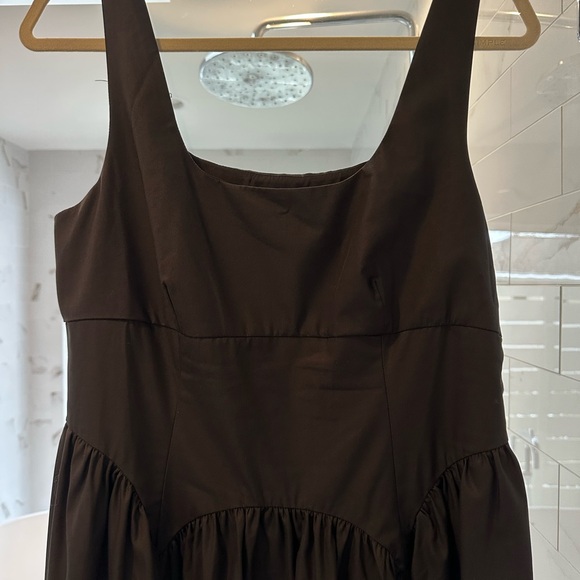 NWT Black Sleeveless Drop Waist Midi Dress Lulus - Picture 3 of 6